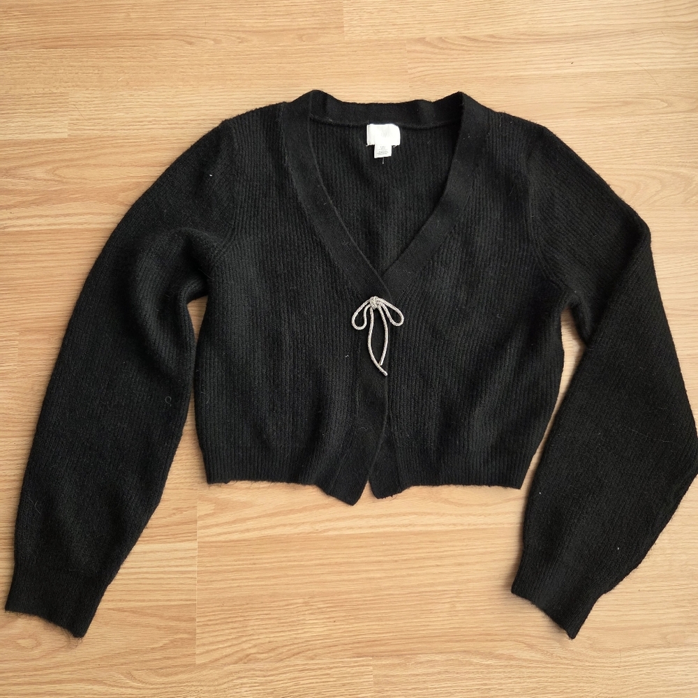 H&M Black V-Neck Women's Cardigan